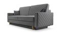 Sofa mit Schlaffunktion Bettkasten Couch Schlafsofa Samt Samtstoff California