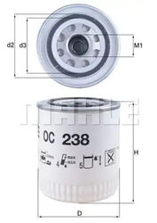 Ölfilter Anschraubfilter OC 238 KNECHT für DAIMLER JAGUAR ROLLS-ROYCE BENTLEY