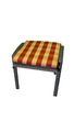 Hocker-Auflage OSLO rot stripes 50x50x4cm --> PREMIUM QUALITÄT <--