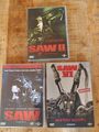 SAW - SAW II- SAW VI Unratet +Directors Cut DVDs 3 Stück