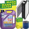 MANN INSPEKTIONSPAKET+LIQUI MOLY 5W-40 ÖL passend für HYUNDAI i30 GD KIA 1.4-1.6