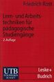 Lern- und Arbeitstechniken für das Studium : mit zahlreichen Abbildungen, Beispi