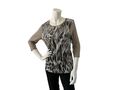 Basler, T-Shirt, 3/4 Arm, Pailetten, Animalprint, beige, Gr. 40, neu, NP 89,95€