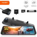 WOLFBOX 12'' 4K Vorne und Hinten Dashcam GPS Auto Kamera Spiegel DashCam &64G SD