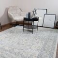 Teppich Wohnzimmer Kurzflor schöner designer Teppich grau beige creme vintage