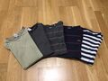 "yigga" 5 Jungen Langarm Shirts Pullover Gr.146/152 versch.Farben gestreift TOPP