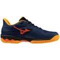 Mizuno Padel Schuh Tennisschuh Wave Exceed Light Herren Blau Orange