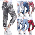 Damen Jogginghose Fitness Sport Stretch Leggings Sommer Pants Jogger Jeggins