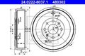 2x ATE Bremstrommel Trommeln Trommelbremse Hinten 24.0222-8037.1