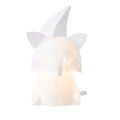 Litecraft Glühtischlampe Fuchs Origami Stil Kinderbett LED Licht - weiß