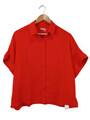 TRVL DRSS Hemd-Bluse Damen Gr. DE 36 rot Casual-Look