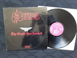 SAXON - THE EAGLE HAS LANDED (LIVE) - LP - 33T - France 1982 - VG+/VG+