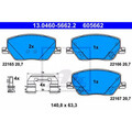 1x ORIGINAL® Ate 13.0460-5662.2 Bremsbelagsatz, Scheibenbremse Vorne, inkl.