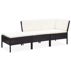 Gartenmöbel 3-tlg. Poly Rattan Sofa Sitzgruppe Lounge mehrere Auswahl vidaXL