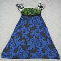 Desigual Kleid GRÖSSE S Blau/Grün/Schwarz Viskose Elasthan Jersey Elastisch