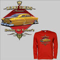 T-Shirt Langarm Auto US-Car Lowrider Speed Shop Kustom Showcar chop *1150 LS rot