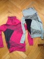 2 x Pullover Shirt Oberteil Fishbone Sport Top pink grau schwarz Gr. XS