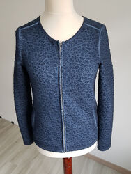 Damen Shirt Jacke - Kurz Blazer - Größe S - blau -