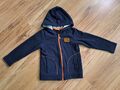 Fleecejacke Übergangsjacke Junge Größe 110 116 Dunkelblau Orange 