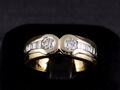 Attraktiver Brillant Baguette Diamant Ring ca. 1,00ct   13,2g 750/- Gelbgold