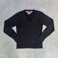 TOMMY HILFIGER Damen Kaschmir Pullover Gr L Strickpullover Sweater 20400 Schwarz