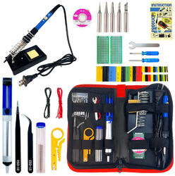 Profi Lötkolben Set Lötset Feinlötkolben Regelbar Soldering Iron Kit 60W/80W