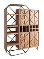 LEAF Highboard 4 Türen/4 Ablagen/12 Flaschenhalter Regal Geometrisch WOLF MÖBEL