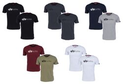 ALPHA INDUSTRIES ALPHA LABEL T 2 PACK Herren T-Shirt