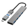 Hama Ultra-Slim External 4 Port 3.2 Gen1 Hub 4X USB-A USB Powered USB-C Adapter