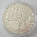 Saint Helena 1 Pound 2022 Cash India Wildlife Nashorn 1 Oz Silber