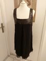 ZARA WOMAN Hübsches Kleid Gr.M 36/38 schwarz Pailletten Seide festlich Neu