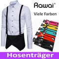 Hosenträger Herren Damen Hosen Y Träger 3-Clip Farbig Bunt verstellbar elegant