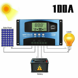 100A 12V-24V MPPT Solar Ladegerät Controller Panel Regler Daul USB Digital LCDà Inkl. 0% MwSt. für Berechtigte nach § 12 Abs. 3 UStG*