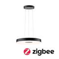 Paulmann LED Pendelleuchte Smart Home Zigbee Puric Pane, 2700 K, Schwarz|Grau 