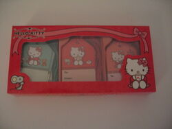 Hello Kitty Geschenk Anhänger / Gift Tag Set Neu