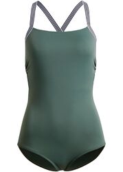 Neu Badeanzug aus recyceltem Polyamid Gr 50 Oliv Damen Bade-Anzug Schwimmanzug