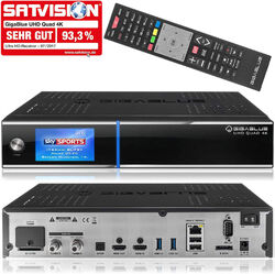 Gigablue HD Quad 4K UHD Linux LAN 2 x DVB-S2 FBC Twin Sat Receiver HDTV schwarz