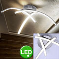 Design LED Decken Lampe silber Wohn Schlaf Zimmer Beleuchtung Strahler gebogen