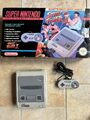 Super Nintendo Konsole Street Fighter 2 Edition Box alle Kabel 1x Controller