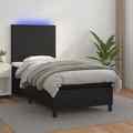 Boxspringbett Matratze LED Bett Bettgestell Polsterbett Kunstleder vidaXL