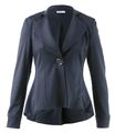 ALBA MODA Damen Jacke Jersey-Blazer Schößchen marineblau stretch Gr 40 NEU HB11