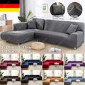 Sofabezug stretch elastische Sofahusse Abdeckung Für 1-4 Sitzer & L Form Ecksofa