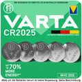 Varta CR2025 2025 MHD bis 2033!!! Batterien Knopfzellen Knopfbatterien