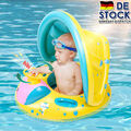 Baby Schwimmring mit Abnehmbarem Sonnendach Schwimmhilfe Schwimmsitz Kinder