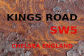 Blechschild 18x12 England Chelsea Kings Road SW5 Wand Deko Bar Kneipe Sammler Ge