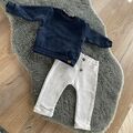 Name it | Baby Set | 2-teilig | Gr. 68 | Hose Beige + Pullover Blau | Outfit