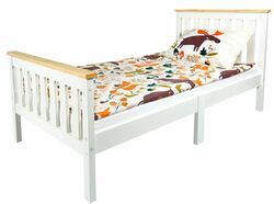 Kinderbett 140x70 Babybett MILANO PINE mit Matratze Lattenrost Bett 