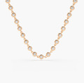 Goldkette 585 14K Rosegold Halskette Tennis mit 82 Brillanten Diamanten VS