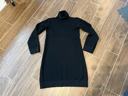 0039 Italy Kleid Strickkleid Wolle Größe XS Schwarz