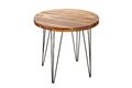 Esstisch rund 80x80 cm Sheesham Holz Metall Hairpin Legs Esszimmer Küchen Tisch